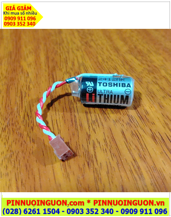 Toshiba ER3V (zắc VTC), Pin nuôi nguồn PLC Toshiba ER3V lithium 3.6v 1/2AA 1000mAh chính hãng, Xuất xứ Nhật